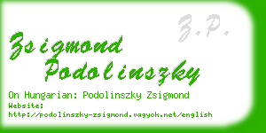 zsigmond podolinszky business card